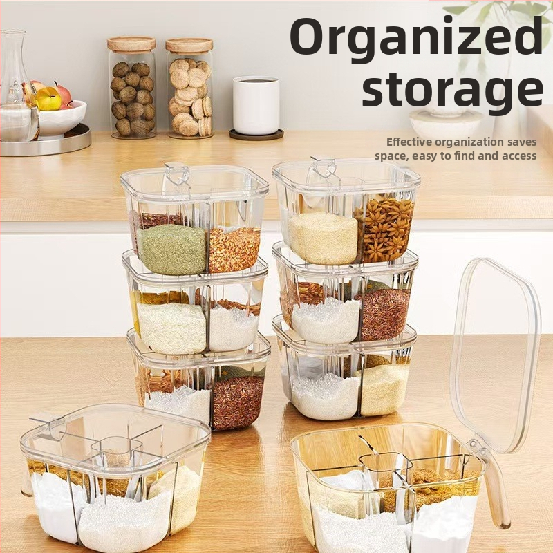 All-in-one set začina s organizatorom soli i papra — kuhinjska kutija za pohranjivanje začina