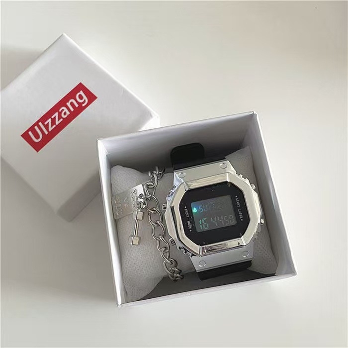 Dječji sat s kvadratnim brojčanikom, svijetli u mraku, za dječake i djevojčice, 42 mm silikonski kaiš, za učenike