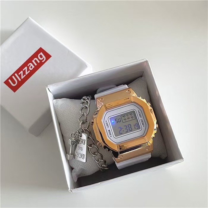 Dječji sat s kvadratnim brojčanikom, svijetli u mraku, za dječake i djevojčice, 42 mm silikonski kaiš, za učenike
