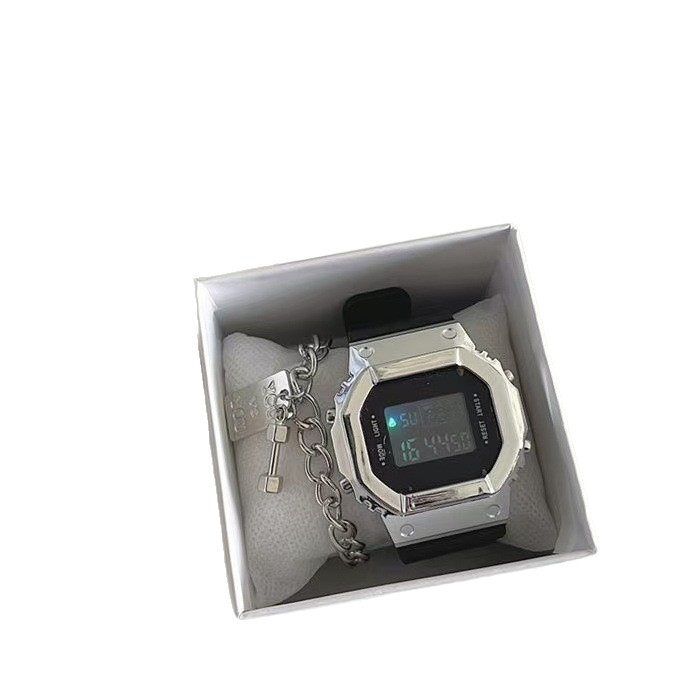Dječji sat s kvadratnim brojčanikom, svijetli u mraku, za dječake i djevojčice, 42 mm silikonski kaiš, za učenike