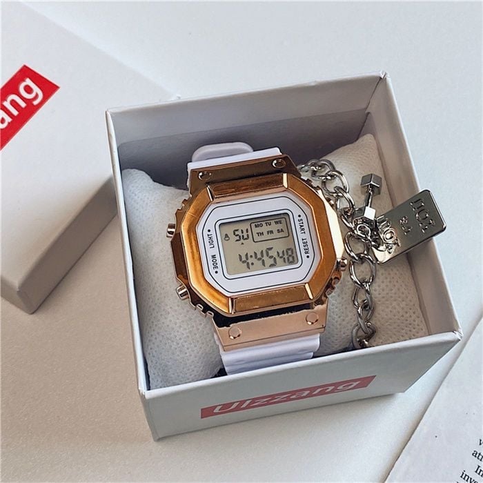Dječji sat s kvadratnim brojčanikom, svijetli u mraku, za dječake i djevojčice, 42 mm silikonski kaiš, za učenike