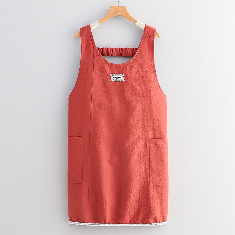 Ženska bez rukava vodootporna kuhinjska kecelja, lagana, meka, prozračna, otporna na mrlje, casual stil