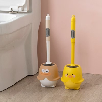 Slatka karikaturna četka za WC za kućnu upotrebu, s spremnikom tekućine, čisti teško dostupne kutove