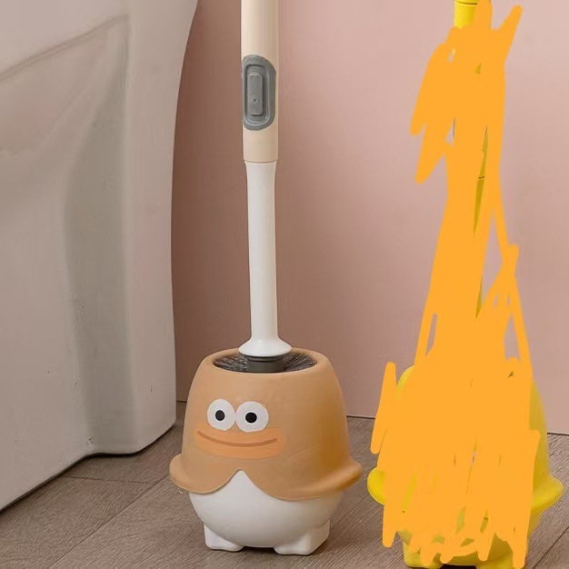 Slatka karikaturna četka za WC za kućnu upotrebu, s spremnikom tekućine, čisti teško dostupne kutove