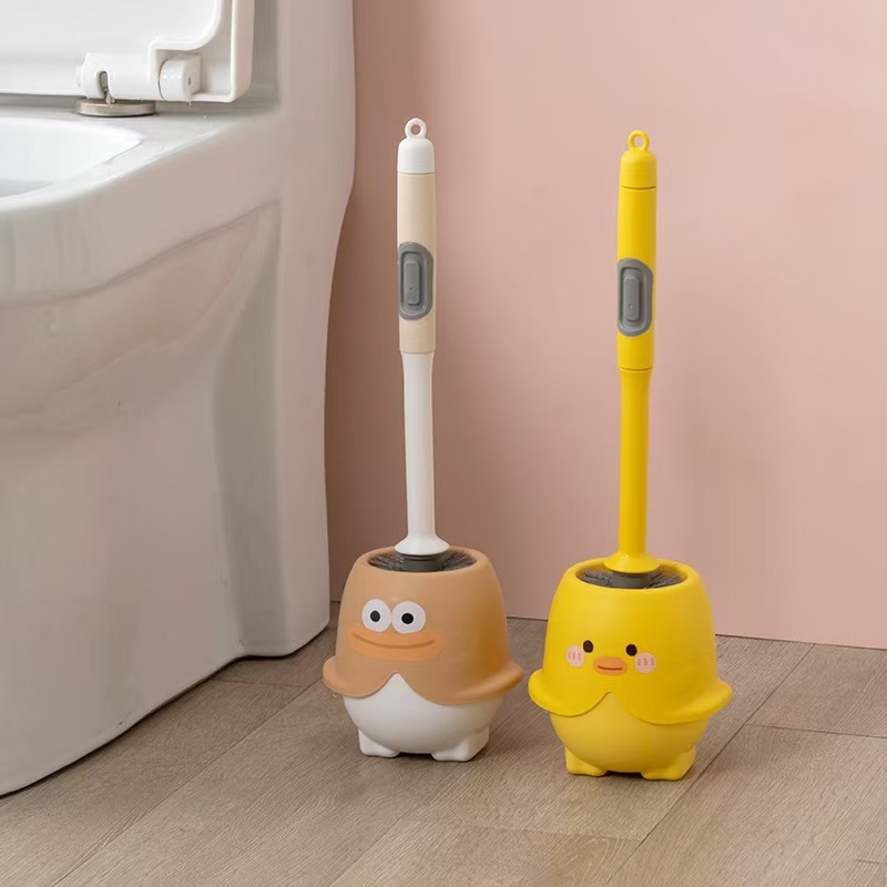 Slatka karikaturna četka za WC za kućnu upotrebu, s spremnikom tekućine, čisti teško dostupne kutove