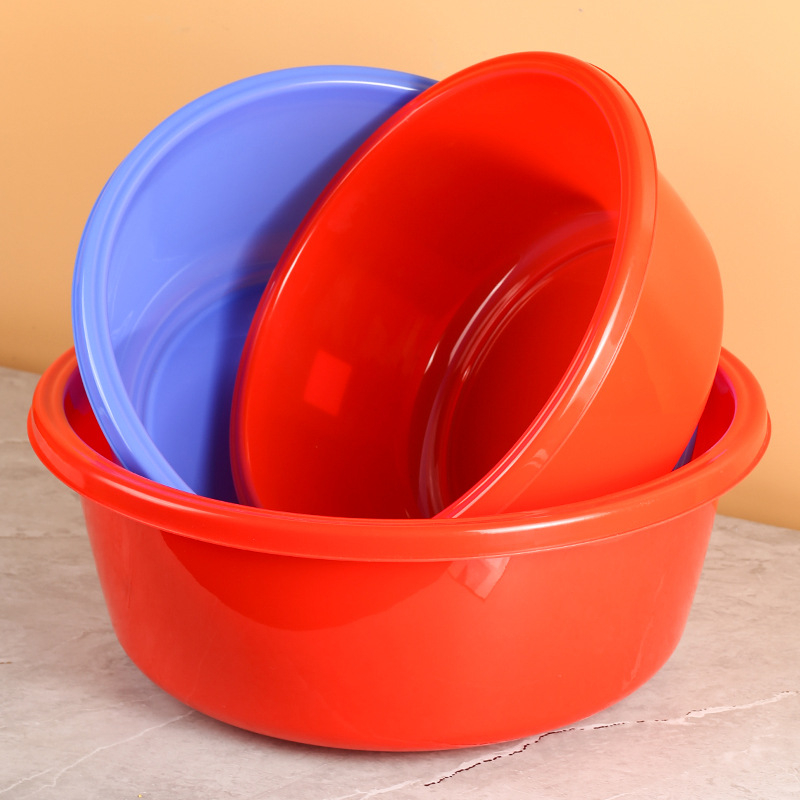Debljeg dizajna plastična crvena okrugla posuda za kućnu i poslovnu upotrebu, za pranje suđa, kupanje, pranje lica i kupanje bebe