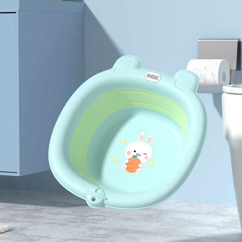 Sklopna dječja posuda za pranje lica s crtić dizajnom, PP plastika, 32 cm, s užetom za kačenje
