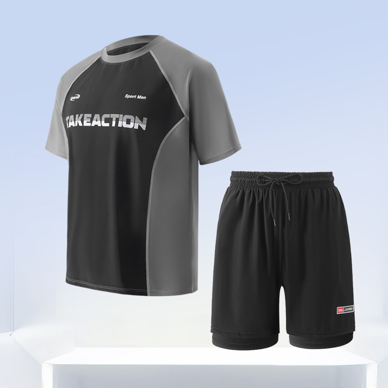 Muški kupaći set plus veličine, brzo se suši, američki stil, jednobojni