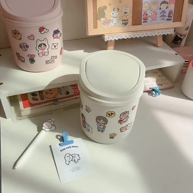 Stolni mini kanta za smeće s poklopcem, za dom i mali ured, nordijskog stila kutija za pohranu.