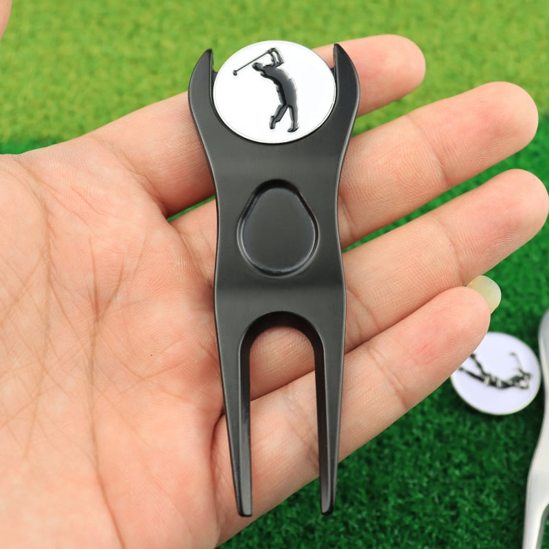Golf zelena magnetna vilica, alat za popravak travnjaka, cinkova legura, dodaci za golf