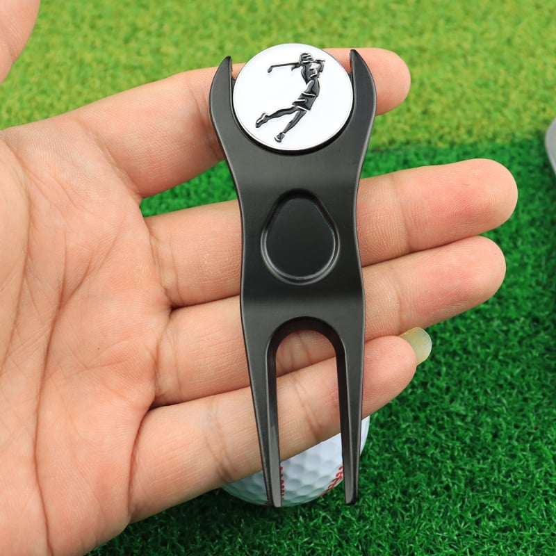 Golf zelena magnetna vilica, alat za popravak travnjaka, cinkova legura, dodaci za golf