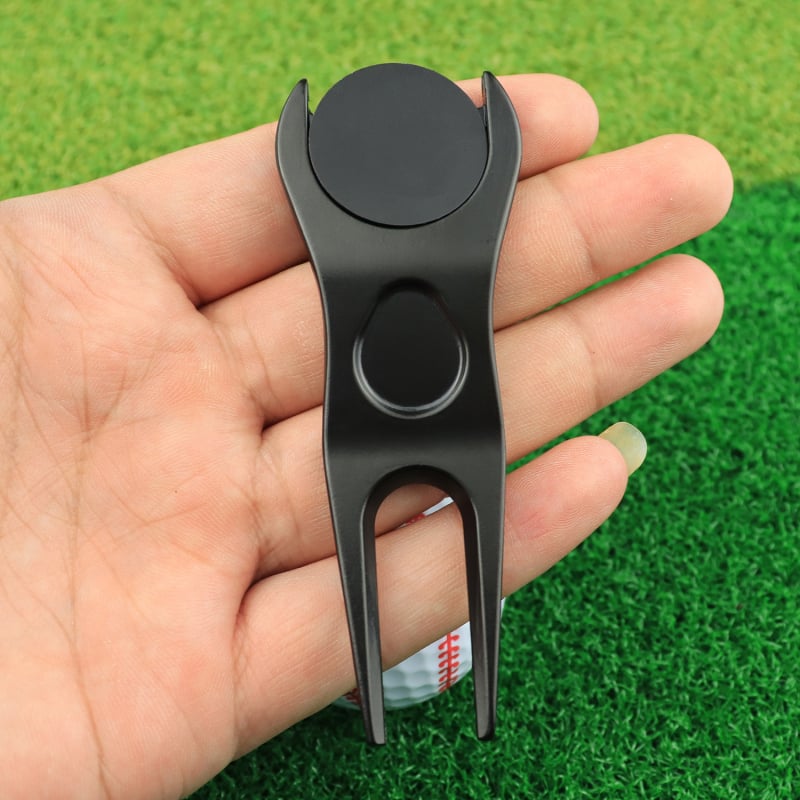 Golf zelena magnetna vilica, alat za popravak travnjaka, cinkova legura, dodaci za golf