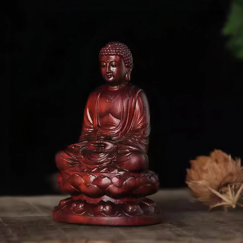 Drvena rezba od Cypress drveta Velikog Sunca Tathagate, visina 8 cm, kreativna rezba korijena za kućnu dekoraciju, kineski stil za dnevni boravak