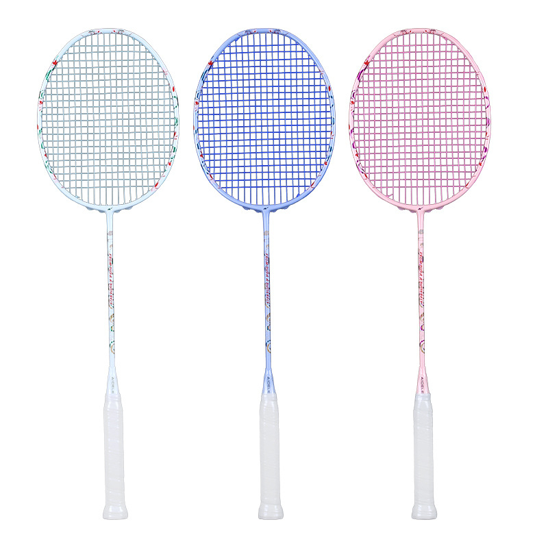 Raketa za badminton s monolitnom konstrukcijom za početnike, ultralagana od karbonskih vlakana, elegantna i izdržljiva za odrasle