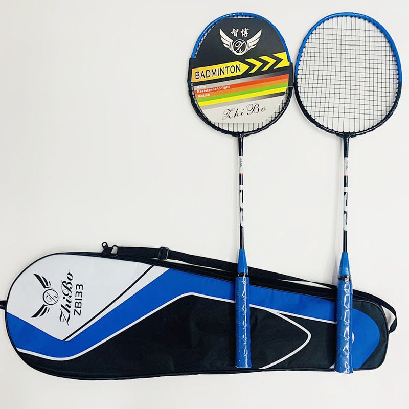 Zhibo badminton rekete, paket od 2 komada za trening odraslih i djece, okvir od ferrozlata legure, u tri boje