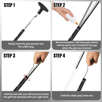 Alat za demontažu golf grip-a s zaštitom V-utora i uklanjanje trake za grip