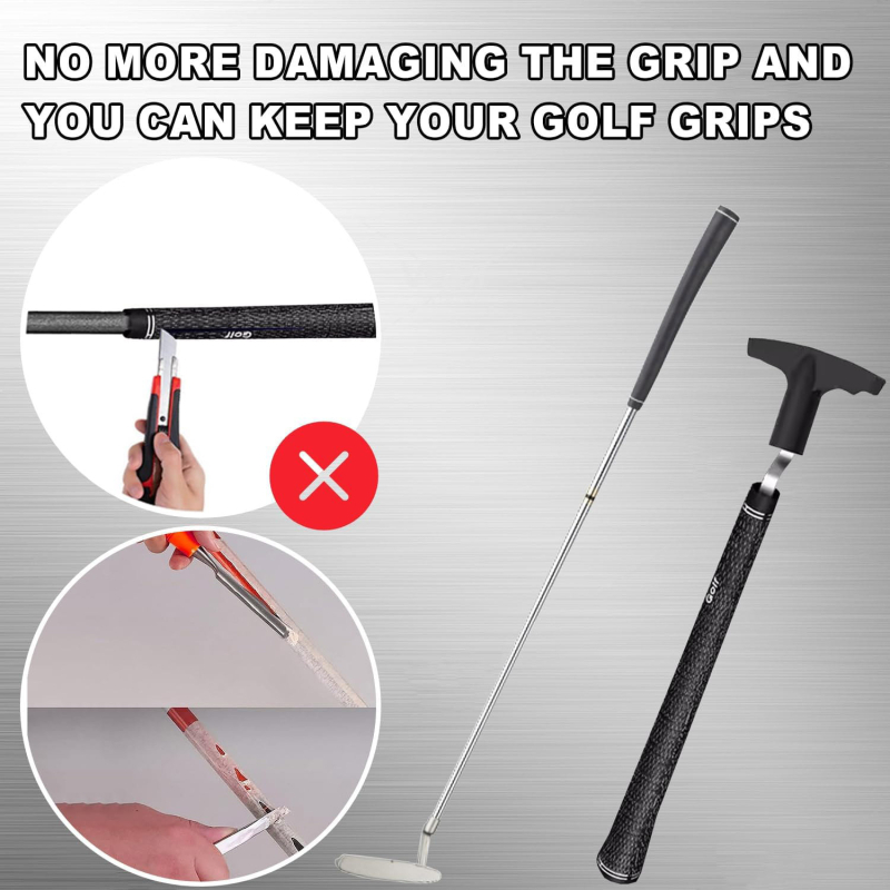Alat za demontažu golf grip-a s zaštitom V-utora i uklanjanje trake za grip