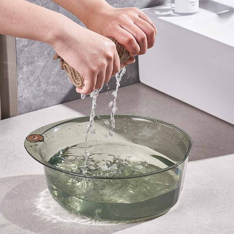 Prozirna kružna plastična posuda za kućnu upotrebu, zadebljana dizajn, pogodna za pranje rublja i povrća