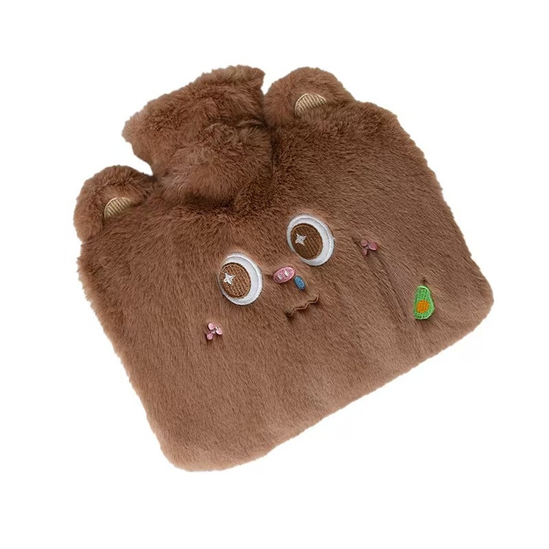 Velika boca za vruću vodu, napunjena vodom, s debelim platnenim omotom, otporan PVC kućište, sladak grijač za ruke