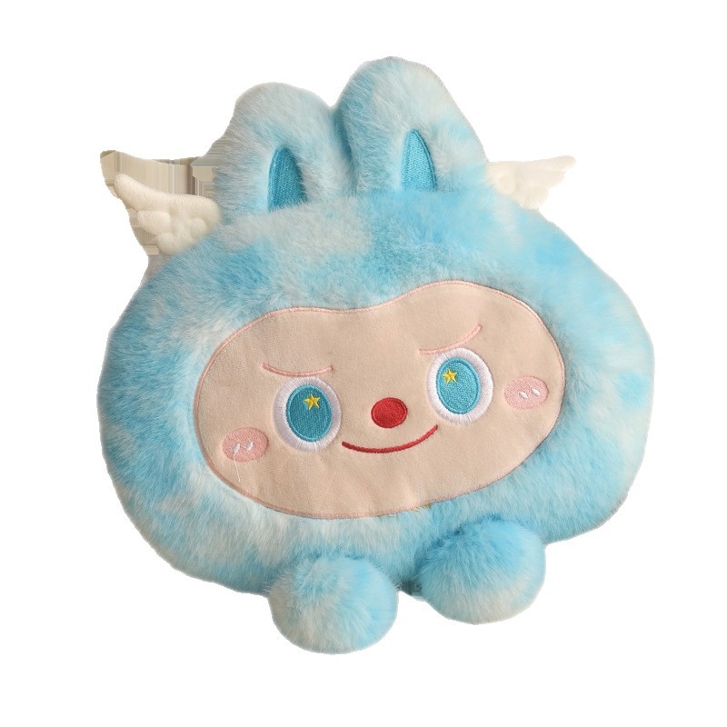 Sticlă de apă fierbinte reîncărcabilă cu husă brodată cu personaje de desene animate, conform standardului național, PVC, 220V, pentru casă și cămin, încălzire de iarnă