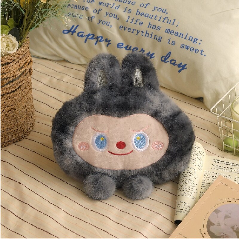 Sticlă de apă fierbinte reîncărcabilă cu husă brodată cu personaje de desene animate, conform standardului național, PVC, 220V, pentru casă și cămin, încălzire de iarnă