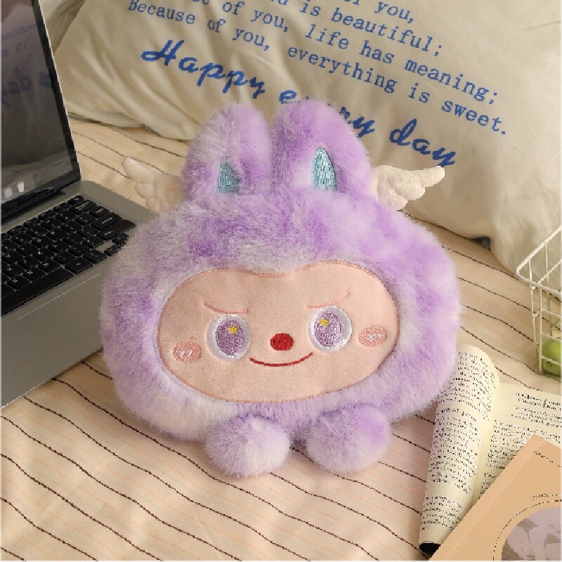 Sticlă de apă fierbinte reîncărcabilă cu husă brodată cu personaje de desene animate, conform standardului național, PVC, 220V, pentru casă și cămin, încălzire de iarnă