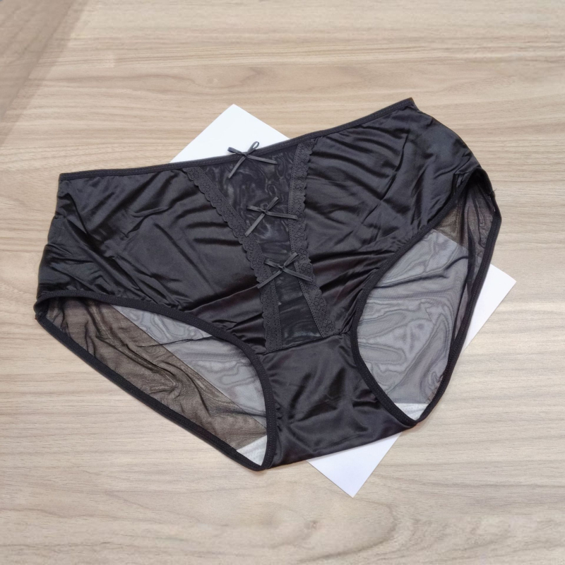 Ženske čipkaste gaćice s visokim strukom, plus size