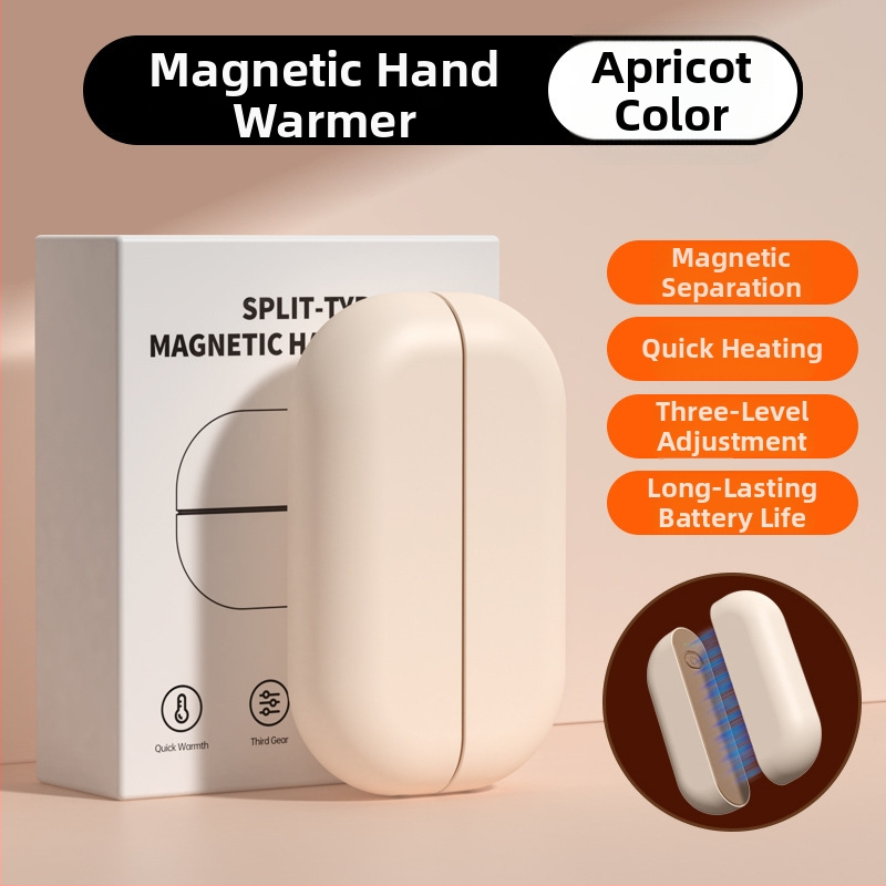 Magnetický odnímateľný ohrievač rúk, nabíjateľný, 2 v 1, mini prenosný