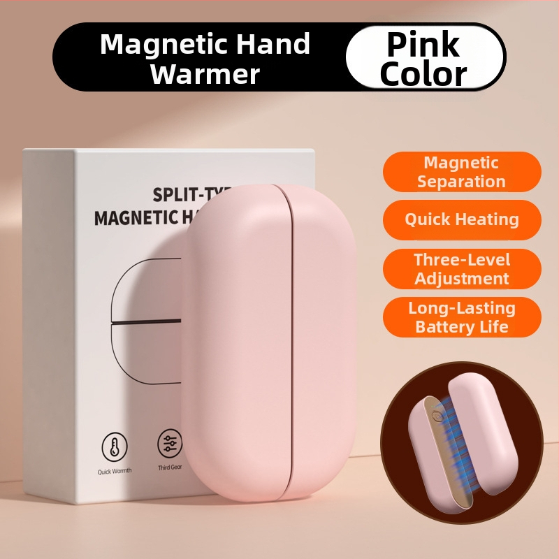 Magnetický odnímateľný ohrievač rúk, nabíjateľný, 2 v 1, mini prenosný