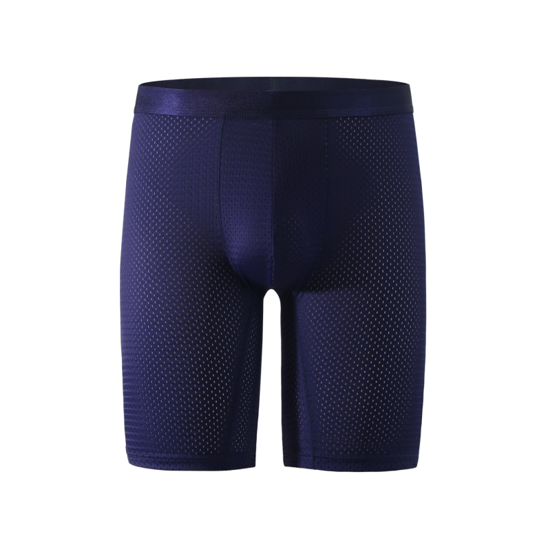 Muške sportske bokserice, Ice Silk brzo sušeće, dugi kroj, protiv trenja, plus veličine, srednji pojas