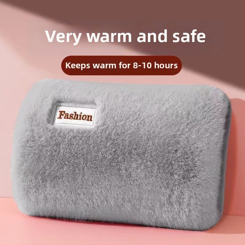 Nabíjateľná elektrická fľaša na horúcu vodu – ohrev na ruky a brucho, z flanelu, model 06