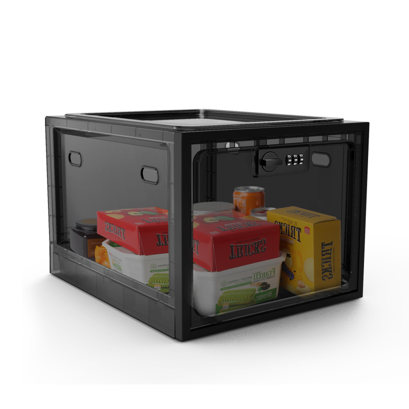 Prozirna kutija za pohranu u hladnjaku sa zaključavanjem lozinkom, prijenosni organizator lijekova, model 6808