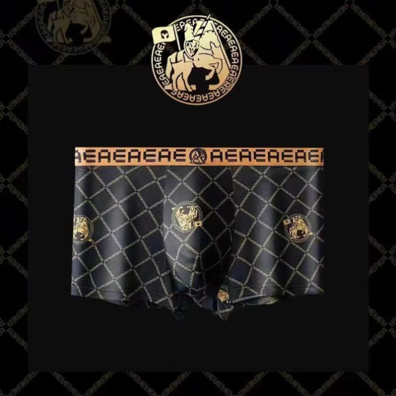 Muške boxerice od Ice Silk s pamukom, prozračne, crno-zlatne