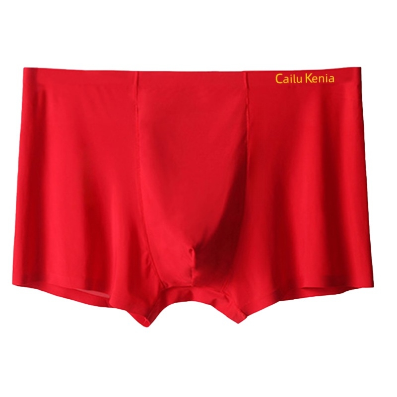 Crvene muške boxerice od led-silke bez šavova za Godinu Konja