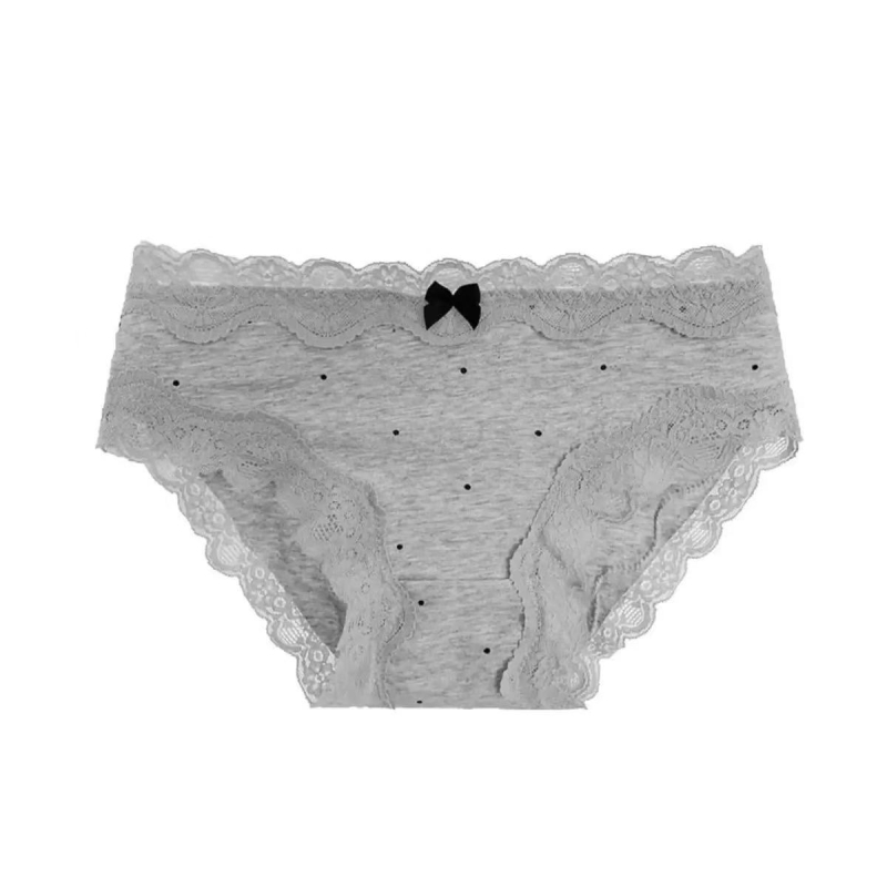 Francuski retro stil: ženske gaćice s čipkastim rubom i Ice-Silk materijalom, pamukova podstava i mašna