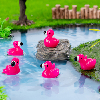 Figura od smole: simpatični flamingo, mali dekorativni predmet za stol, DIY dodatak