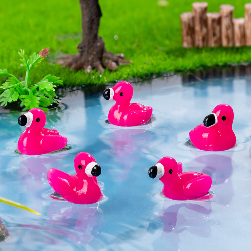 Figura od smole: simpatični flamingo, mali dekorativni predmet za stol, DIY dodatak