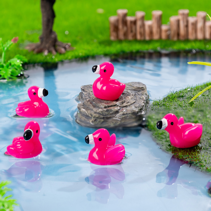 Figura od smole: simpatični flamingo, mali dekorativni predmet za stol, DIY dodatak