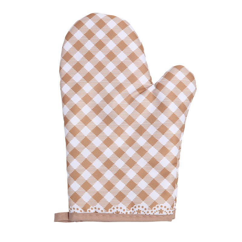 Japanski stil debeli rukavice za pećnicu s dijagonalnim kariranim uzorkom, poliester, višebojne, praktične, veličina 25×17 cm