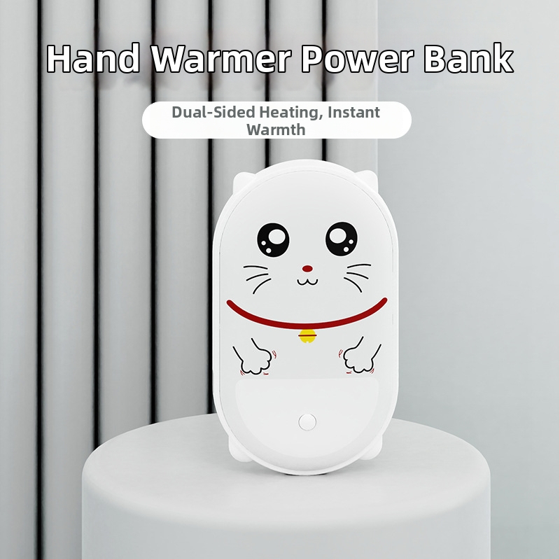2 v 1 ohrievač rúk a power bank, kompaktný, s ochranou proti výbuchu, dvojstranné vykurovanie, vstavaná batéria 4000–6000mAh, USB nabíjanie, prenosný