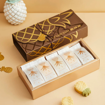 2026 Kutija za pakiranje ananas kolača, keksi s ananasom i pečene grickalice – luksuzna kutija s logom
