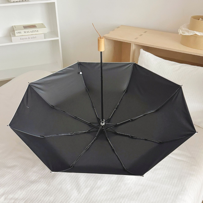 Potpuno automatska, slatka i elegantna ženska kišobran za kišu i sunce, sklopiva i kompaktna, s vinilnom tkaninom i UV zaštitom