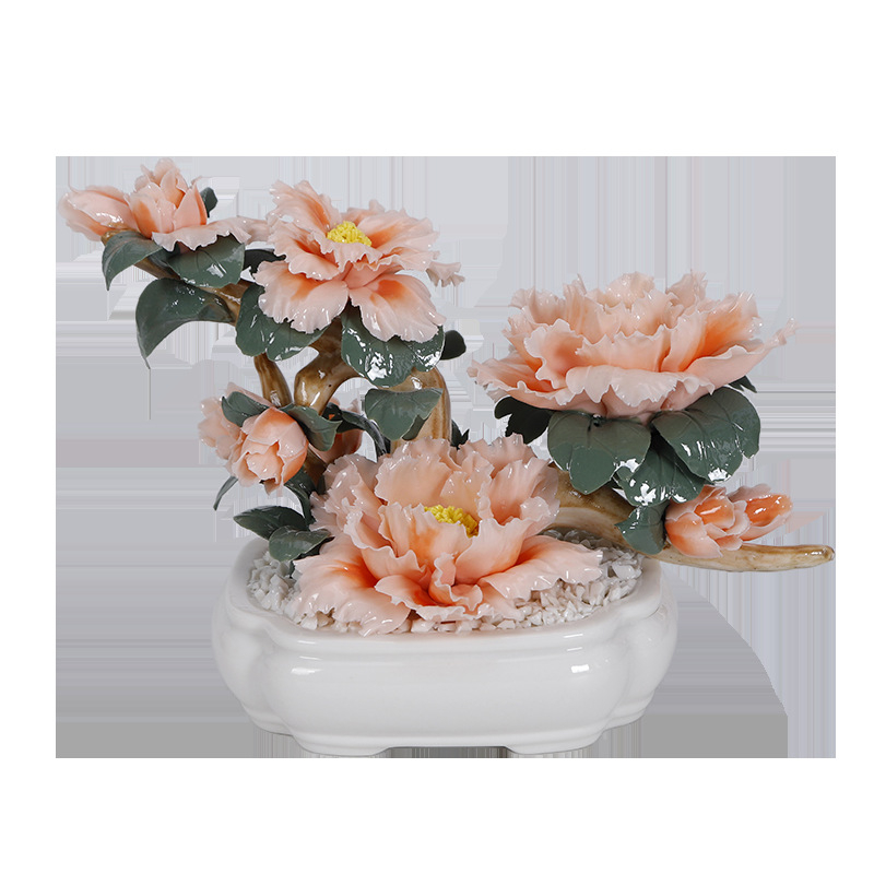 Keramički bonsai od peonije za stolni dekor; ured, dnevni boravak, ulaz i hotelska dekoracija, elegantan dar