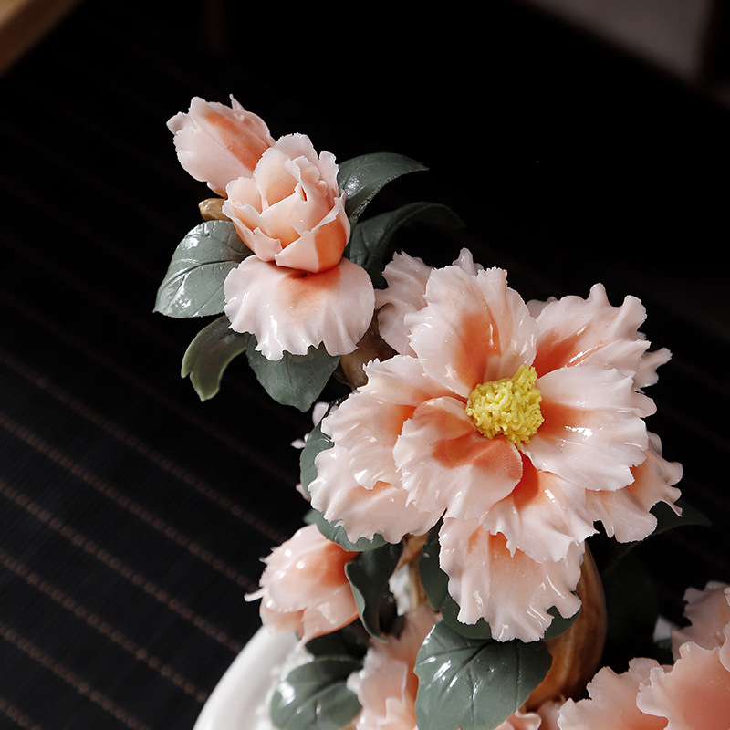Keramički bonsai od peonije za stolni dekor; ured, dnevni boravak, ulaz i hotelska dekoracija, elegantan dar