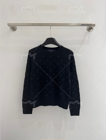 Női kasmír pulóver ősz-tél, kerek nyakú, jacquard mintázat, egyenes szabás