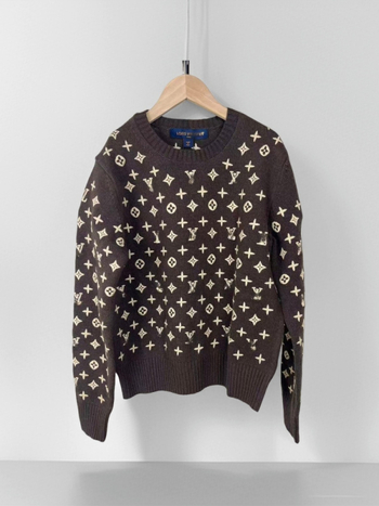 Női kasmír pulóver ősz-tél, kerek nyakú, jacquard mintázat, egyenes szabás