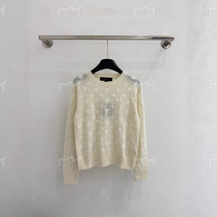 Női kasmír pulóver ősz-tél, kerek nyakú, jacquard mintázat, egyenes szabás
