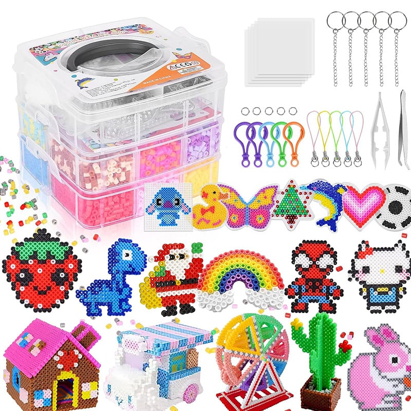 Kutija za pohranu Fuse Beads za djecu — trostruki organizator za DIY perle