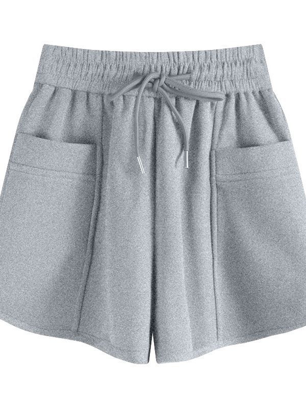 Ženske ljetne casual sportske šortseve - korejski stil, visoki pojas, opuštena kroj, plus veličina, široke nogavice, za dom i za vanjsku upotrebu