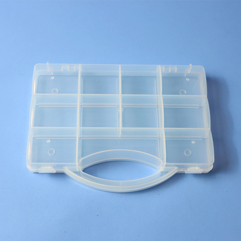 Prozirna plastična prijenosna kutija s 11 odjeljaka i poklopcem, za perle, nakit i DIY projekti